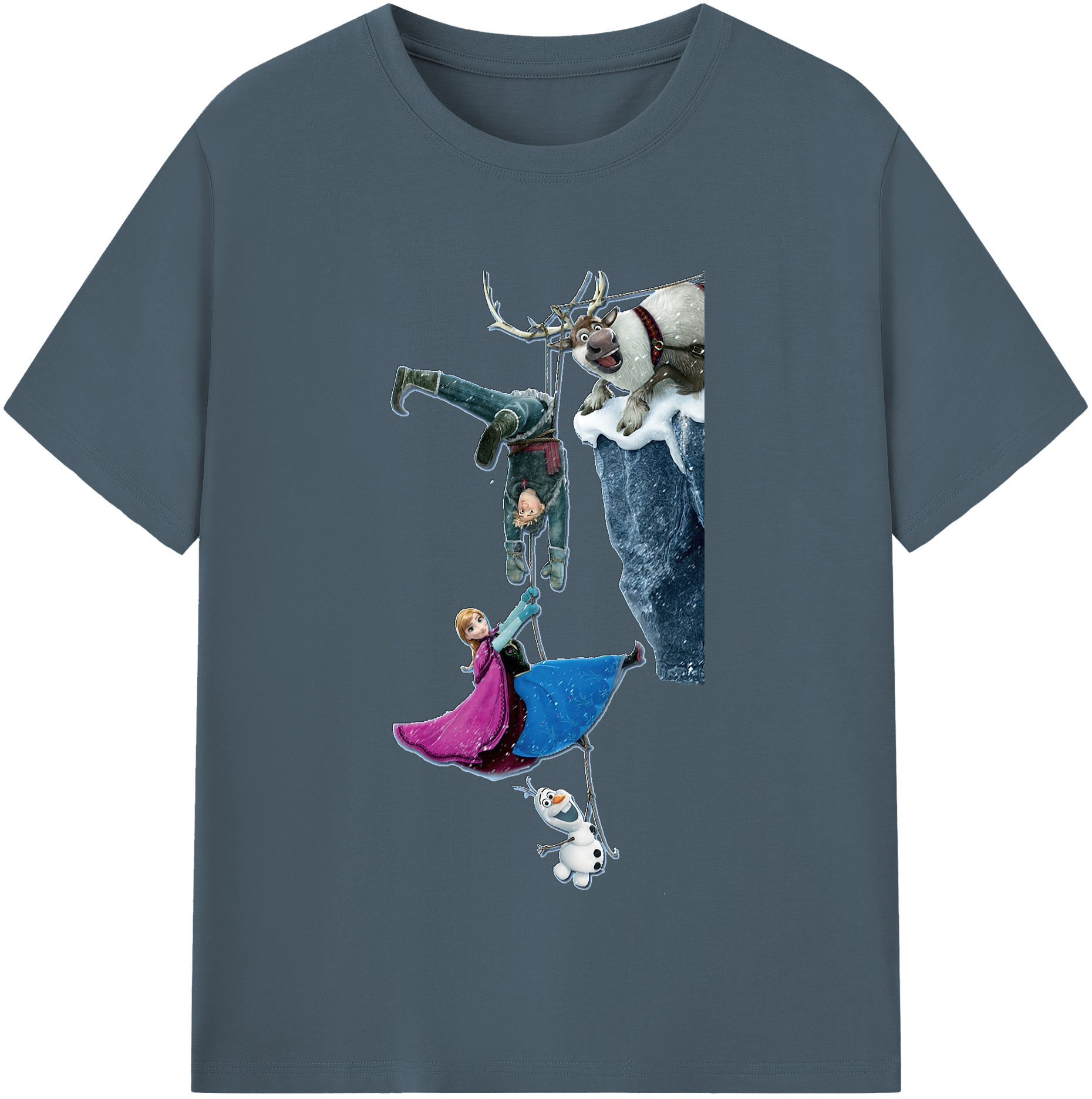 （画像用） アナと雪の女王 アンナ エルサ Frozen Anna Elsa 綿100％半袖Tシャツ（フロントプリント）